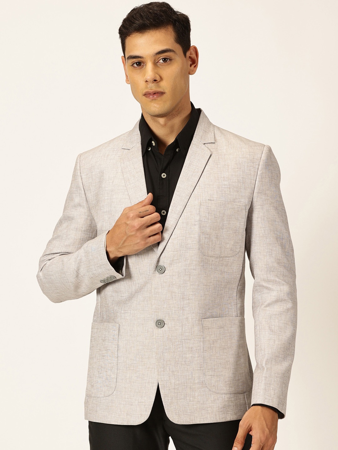 

Thomas Scott Linen Slim Fit Single Breasted Blazer, Grey