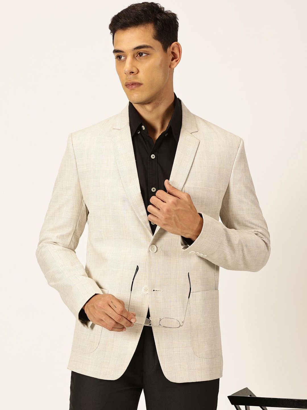 

Thomas Scott Linen Slim Fit Single Breasted Blazer, Beige