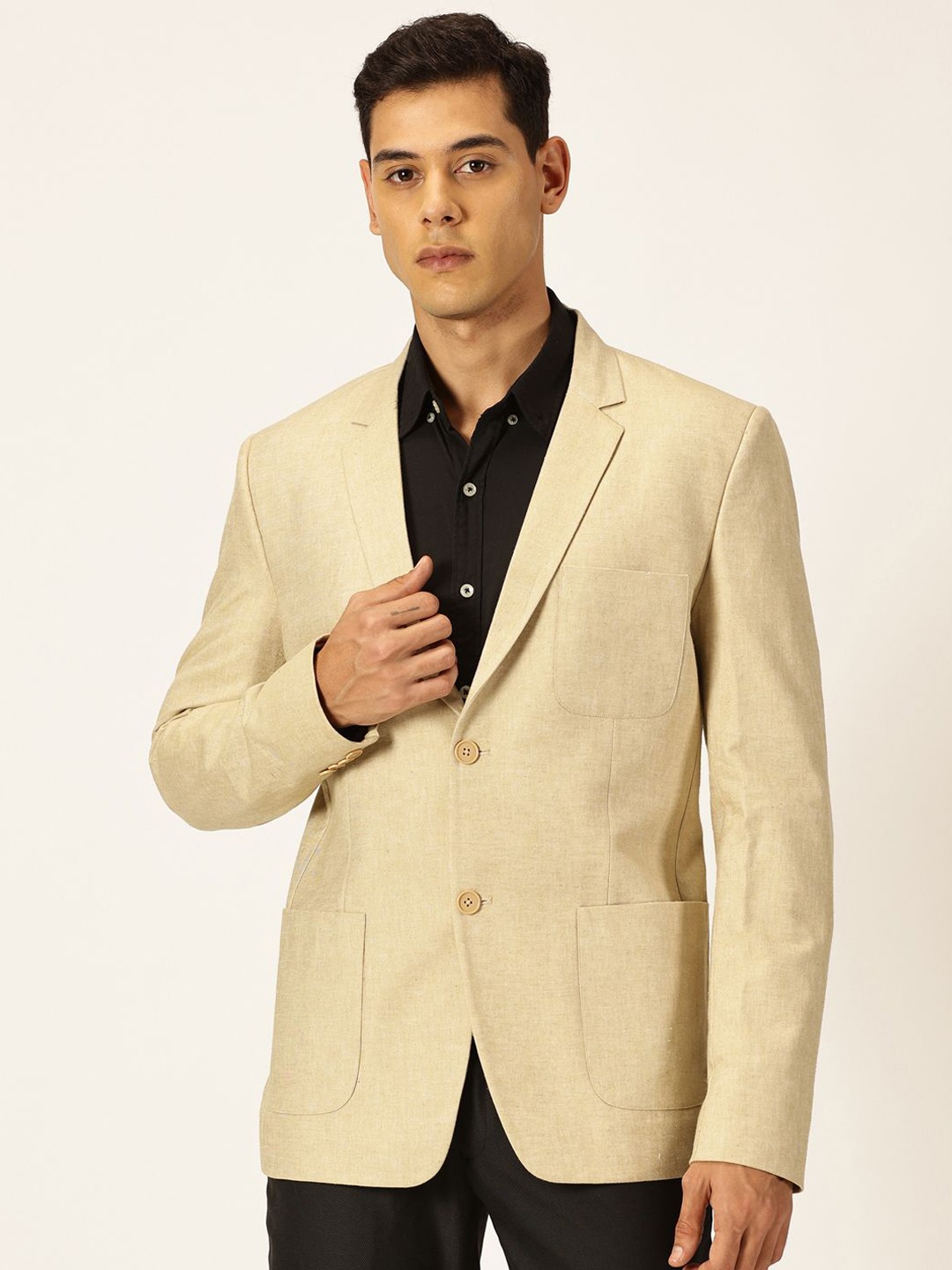 

Thomas Scott Linen Slim Fit Single Breasted Blazer, Khaki