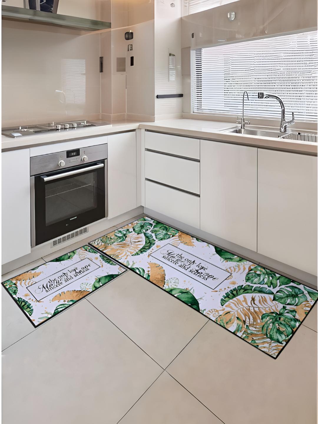 

Aura Grey & Green Printed Rectangular Floor Mats & Dhurries