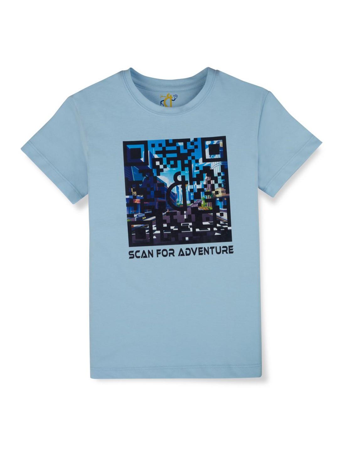 

Gini and Jony Boys Graphic Printed Round Neck Cotton T-shirt, Blue