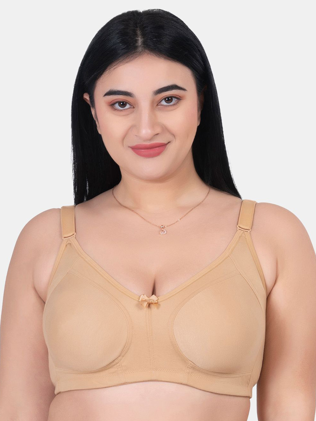 

KOMLI Plus Size Non Padded Cotton Minimizer Bra K-D987-FWN-1PC_JA0524, Beige