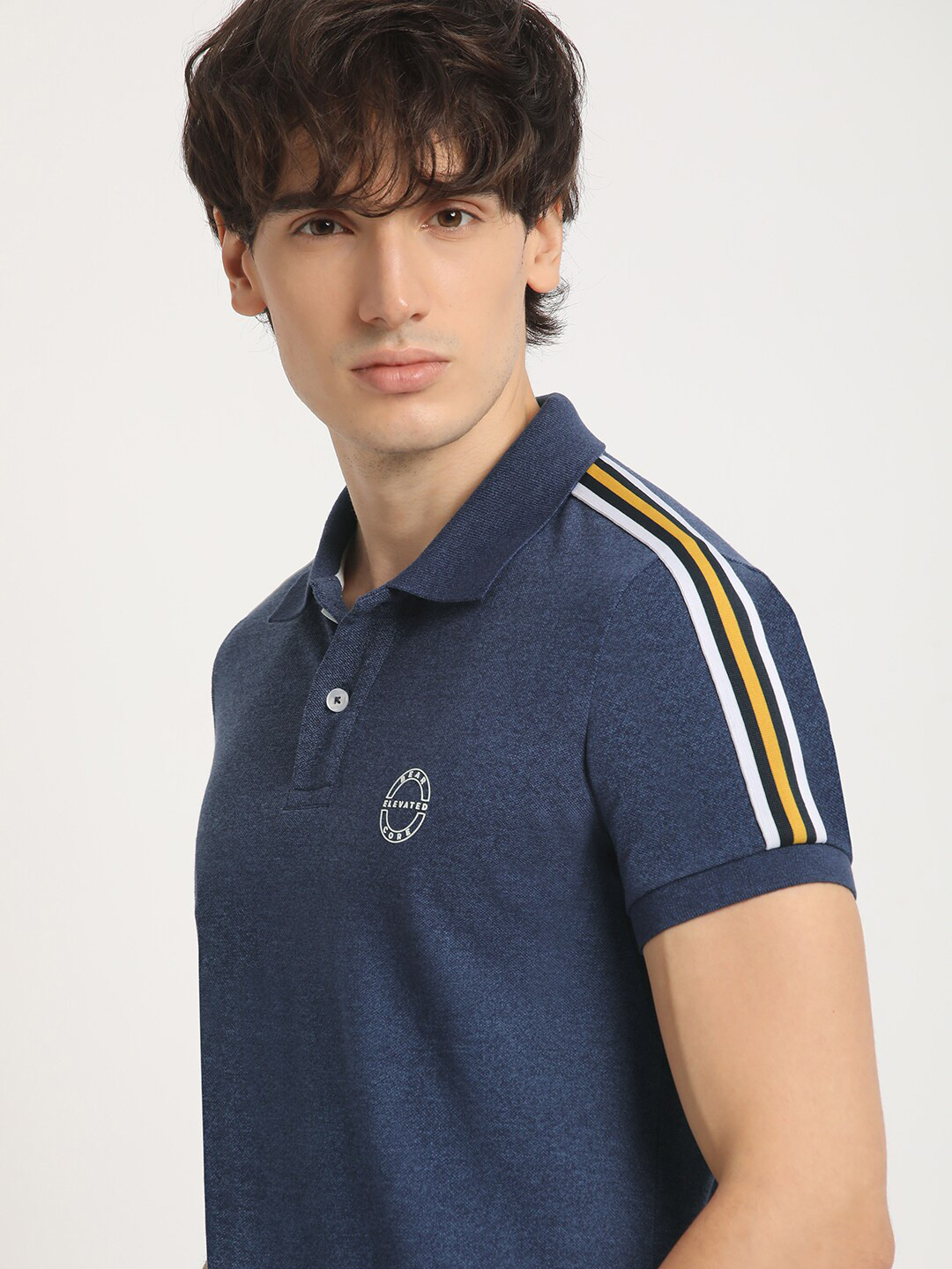

THE BEAR HOUSE Slim Fit Polo Collar T-shirt, Blue