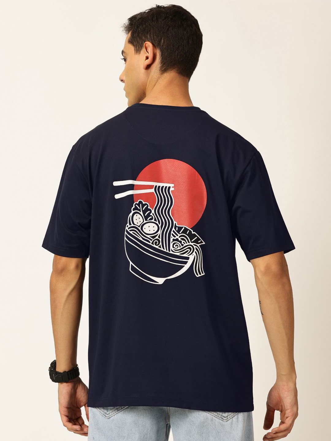

Thomas Scott Graphic Printed Drop Shoulder Oversized T-shirt, Navy blue