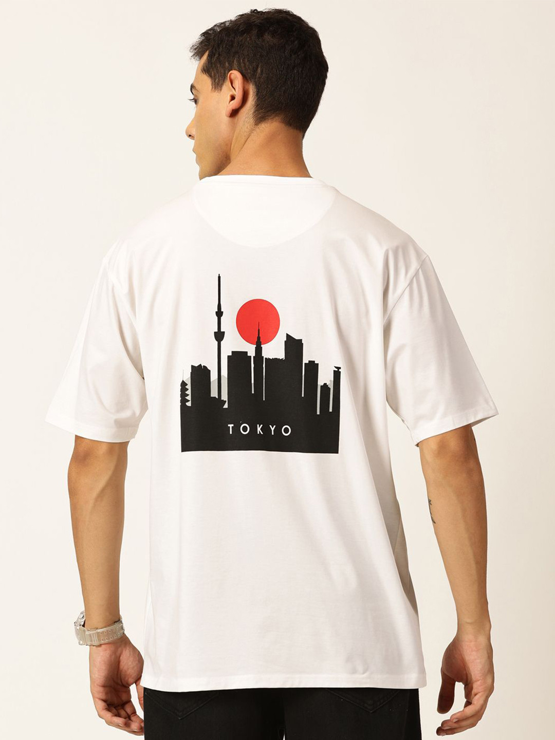

Thomas Scott Graphic Printed Drop Shoulder Oversized T-shirt, White