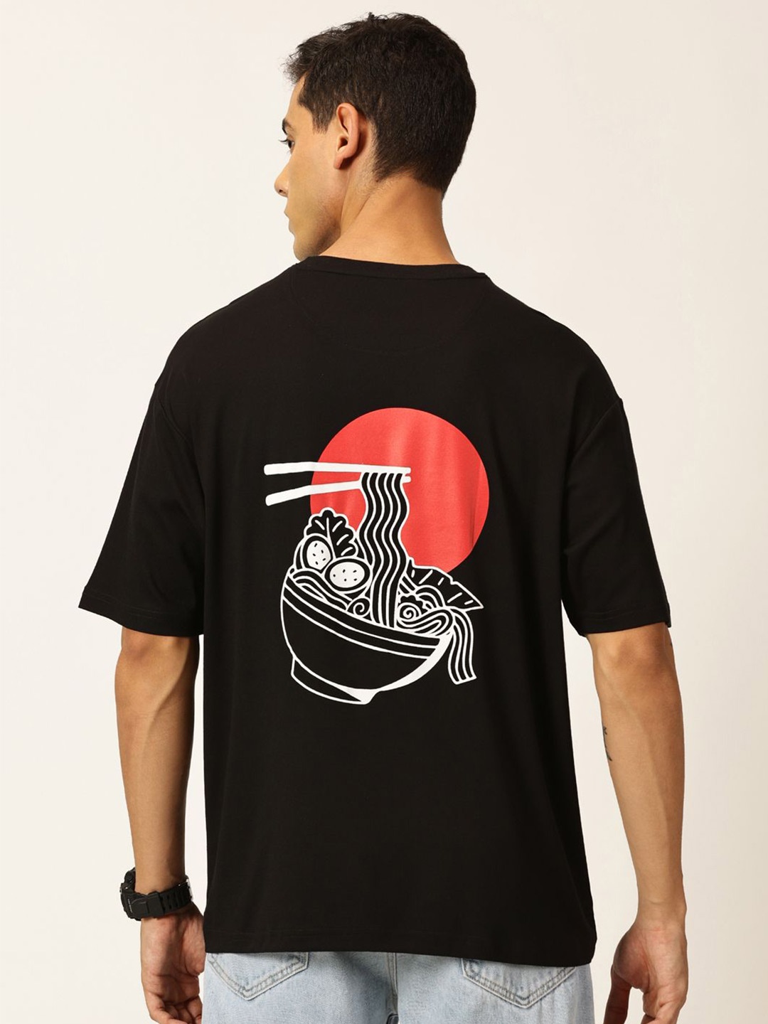 

Thomas Scott Graphic Printed Drop Shoulder Oversized T-shirt, Black