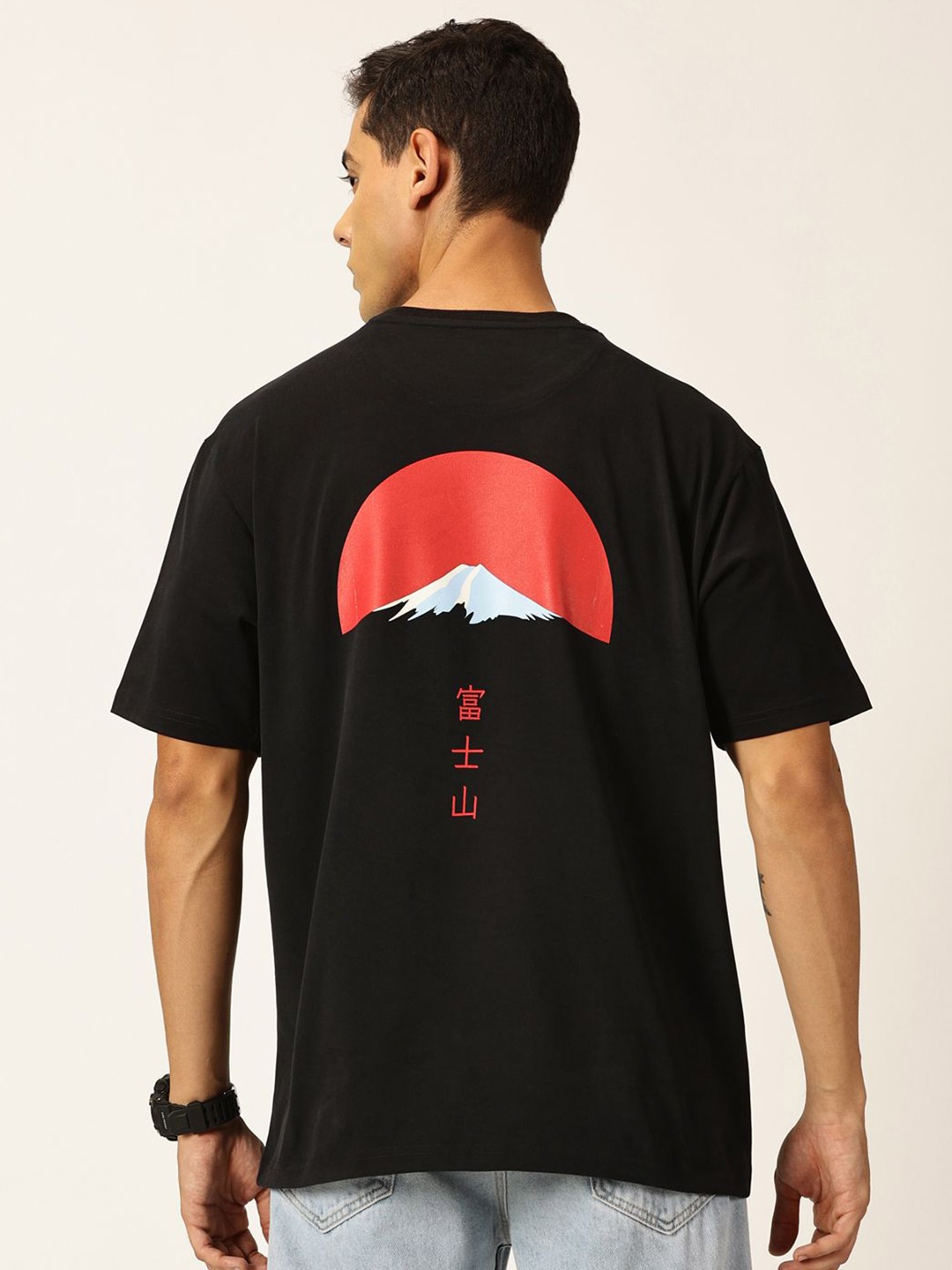 

Thomas Scott Graphic Printed Drop Shoulder Oversized T-shirt, Black