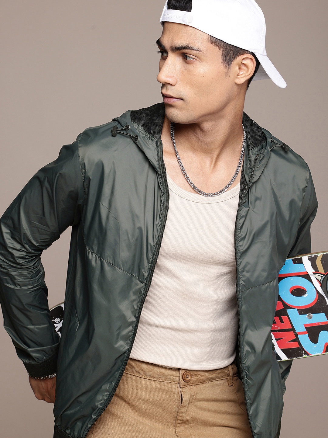 

The Roadster Life Co. Hooded Sporty Jacket, Green