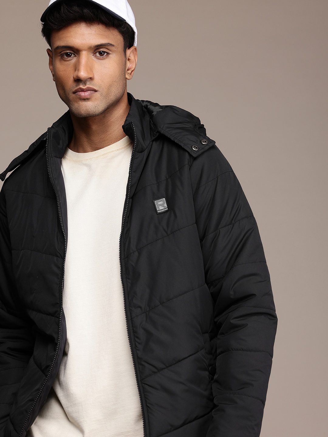 

The Roadster Life Co. Hooded Padded Jacket, Black