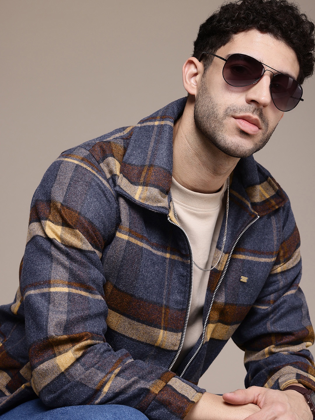

The Roadster Life Co. Checked Tailored Jacket, Blue