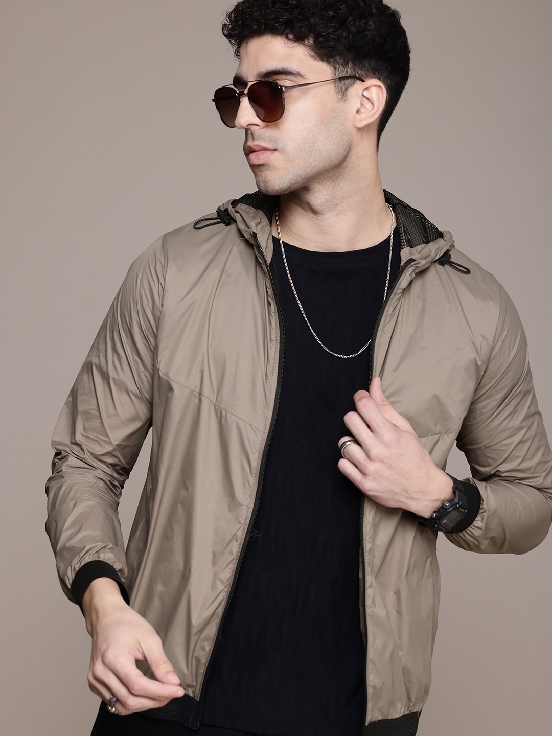 

The Roadster Life Co. Hooded Sporty Jacket, Taupe