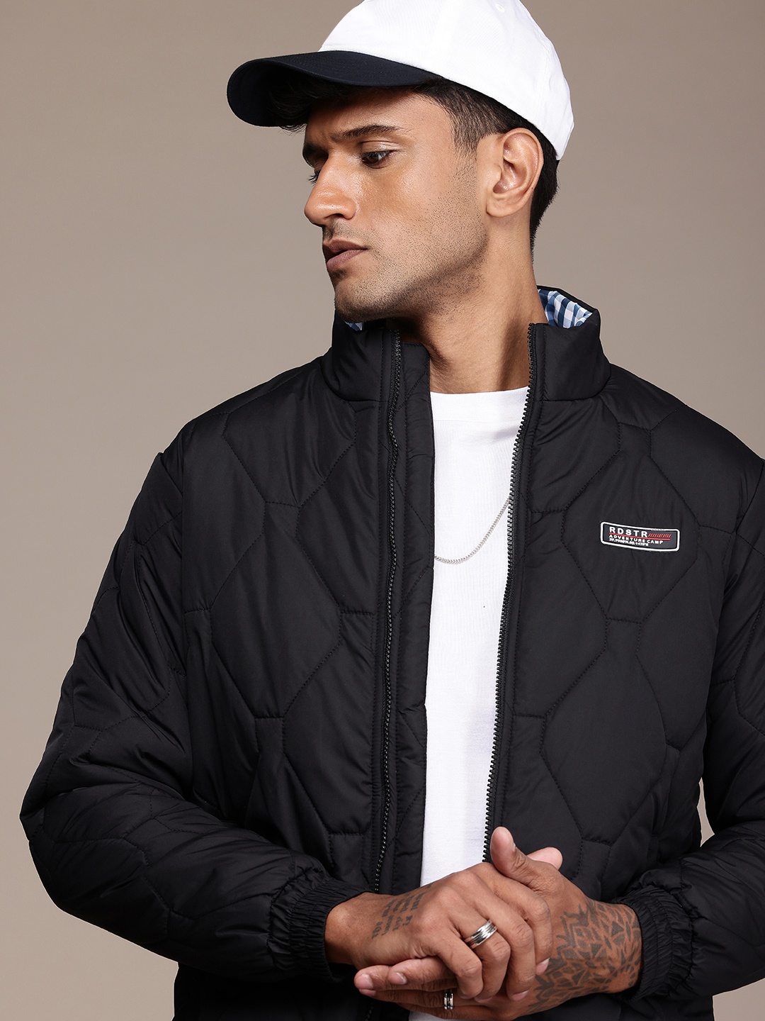 

The Roadster Life Co. Mock Collar Quilted Jacket, Black