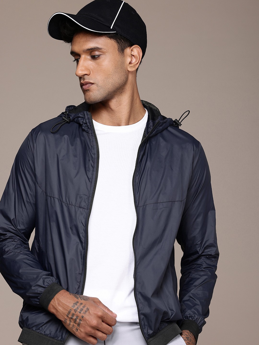 

The Roadster Life Co. Hooded Tailored Jacket, Navy blue