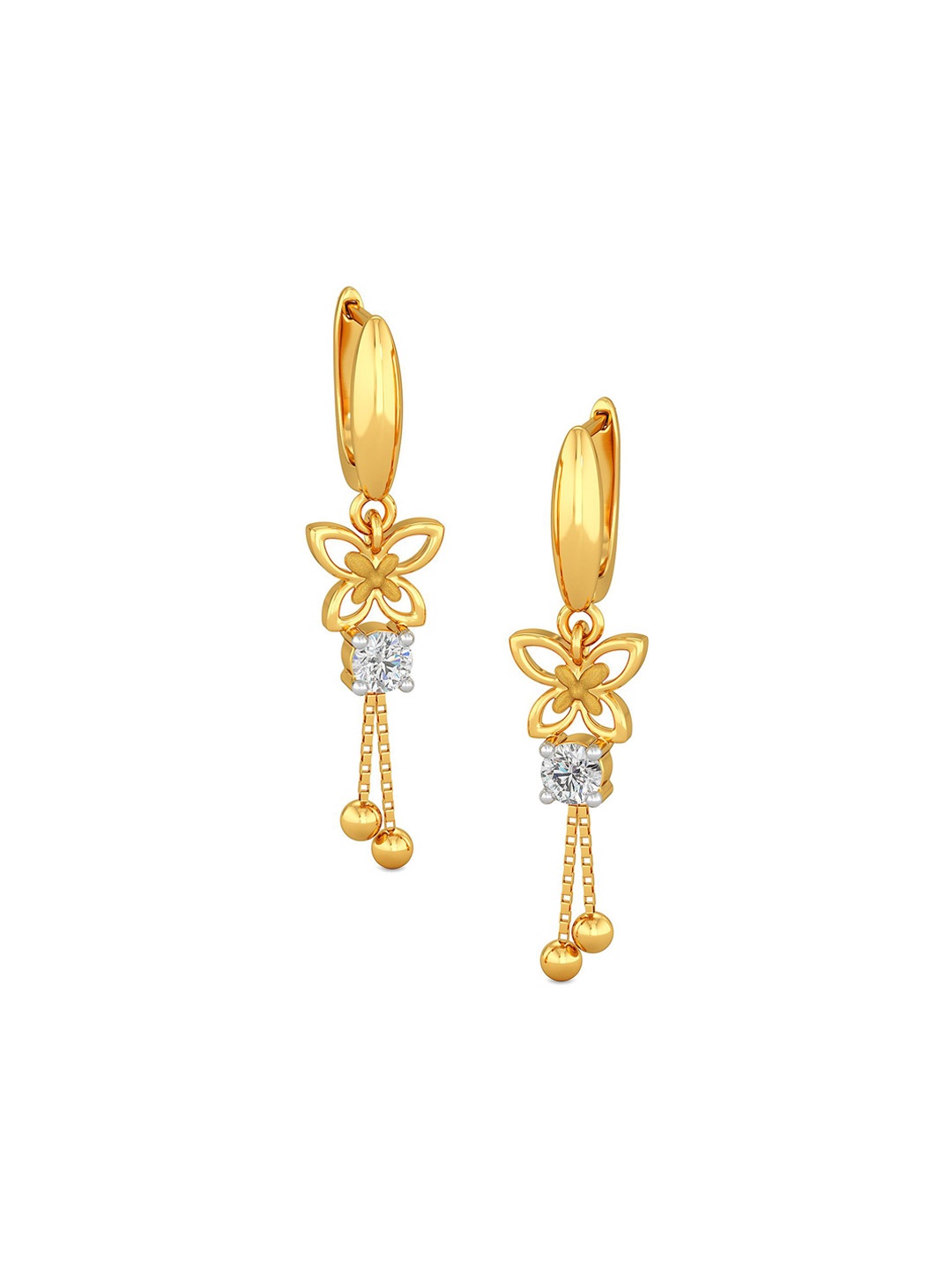 

Joyalukkas 22Kt Gold Gem Stone Studded Earrings 3.923 gm