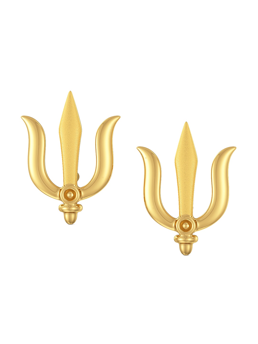 

Joyalukkas BIS Hallmark 22KT 1.54 gm Gold Trident Stud Earrings