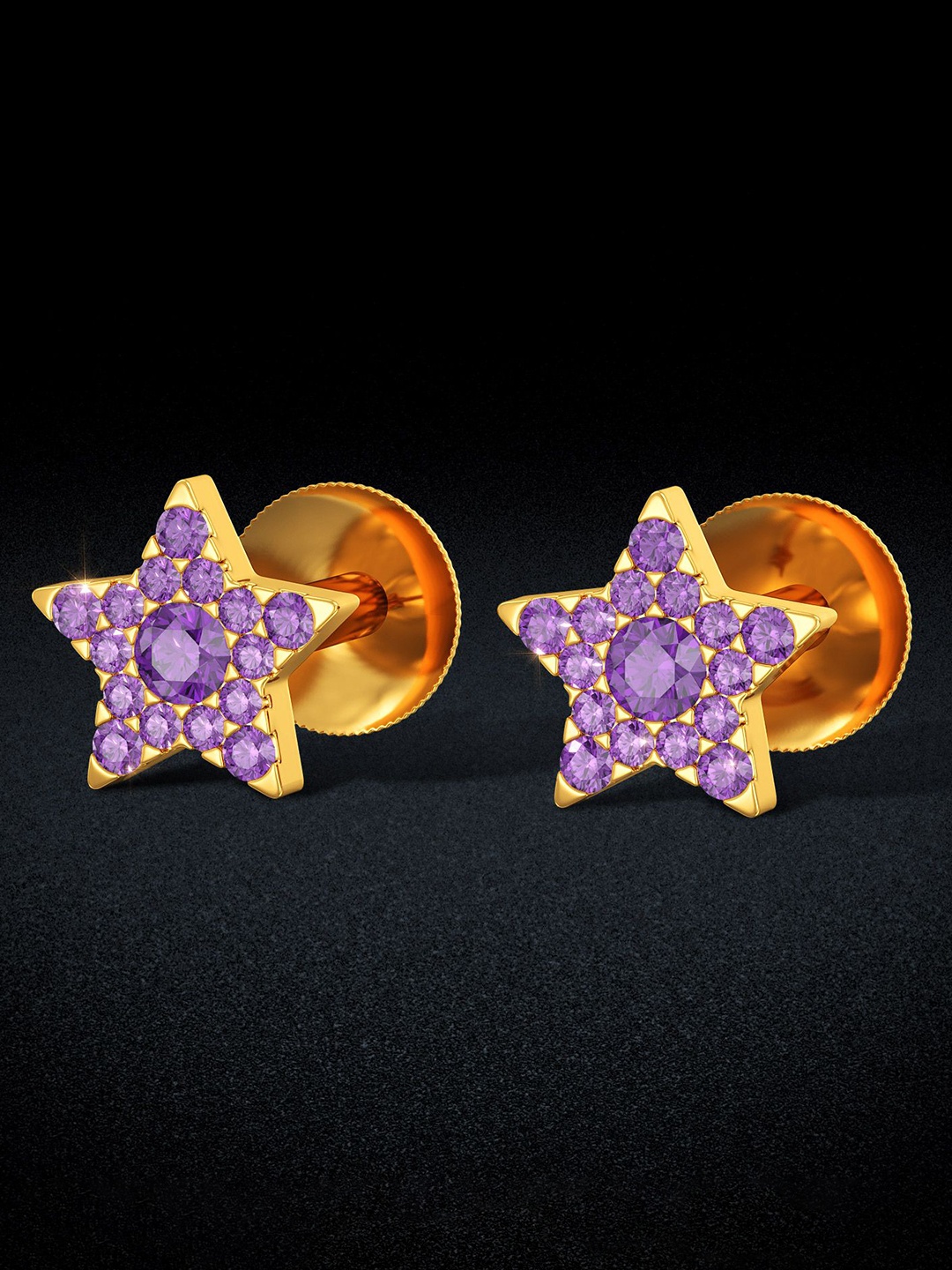 

Joyalukkas BIS Hallmark 22KT Meteor Gold Stud Earrings 1.12 gm
