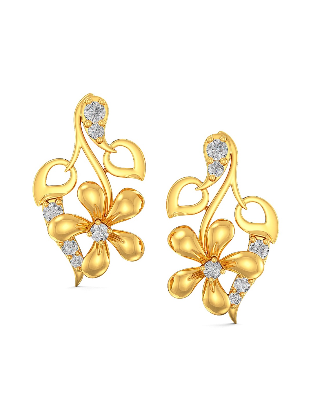 

Joyalukkas 22KT BIS Hallmark Gold Floral Stud Earrings 3.27 gm