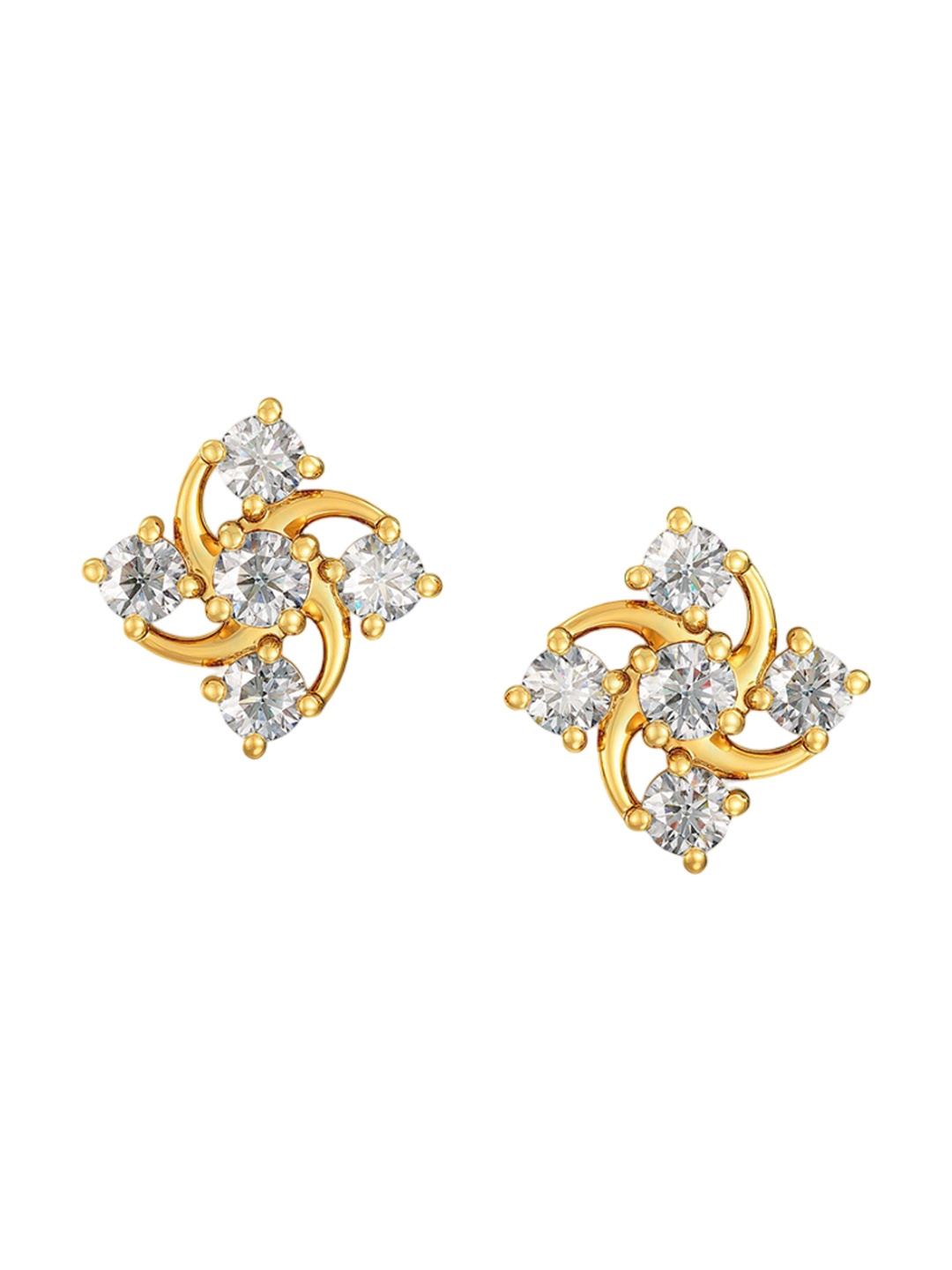 

Joyalukkas Girls 22KT Gold Gemstone Studded Earrings-1.04 gm