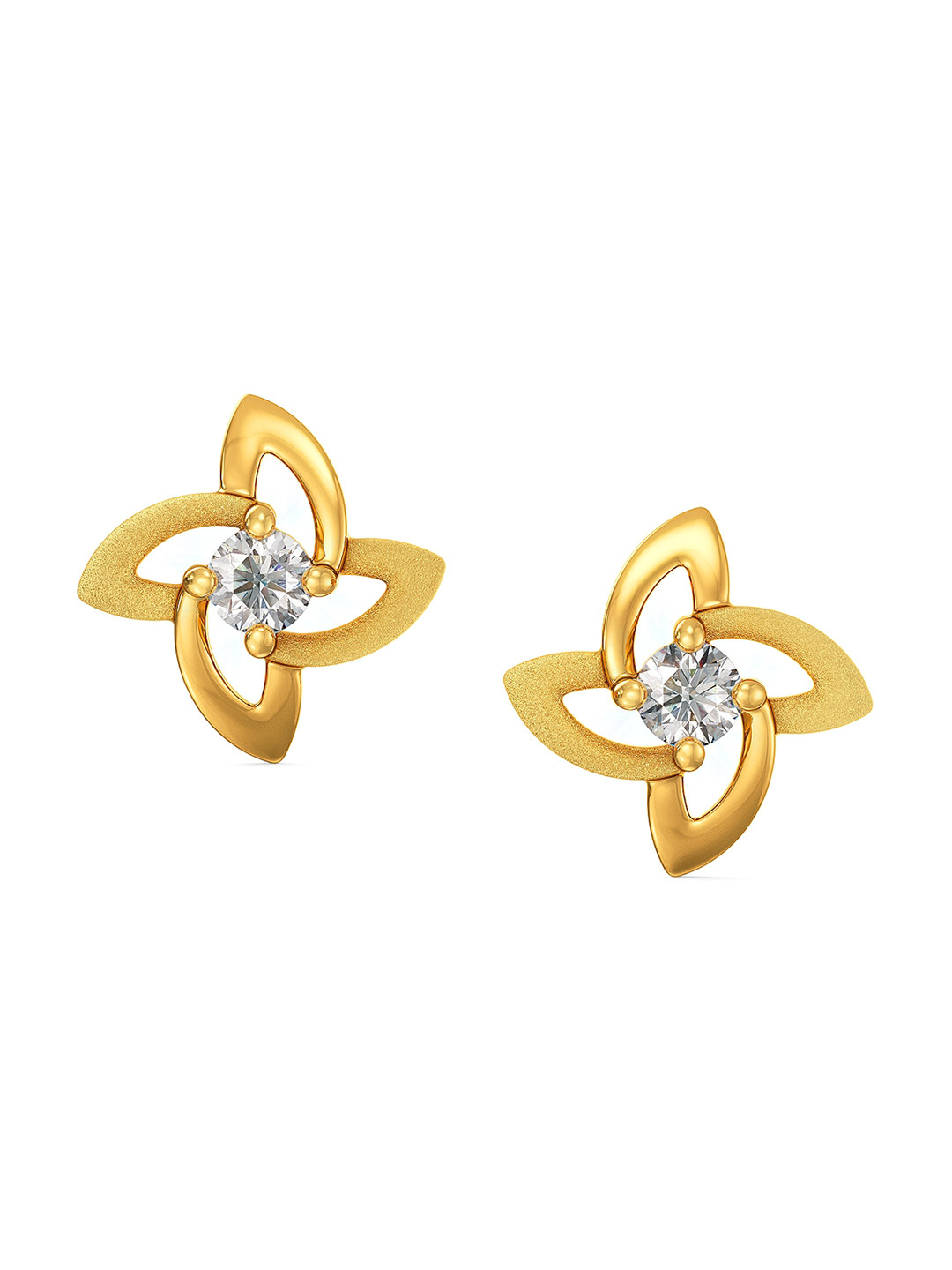 

Joyalukkas Girls 22KT Gold Gemstones Studded Earrings-1.1gm