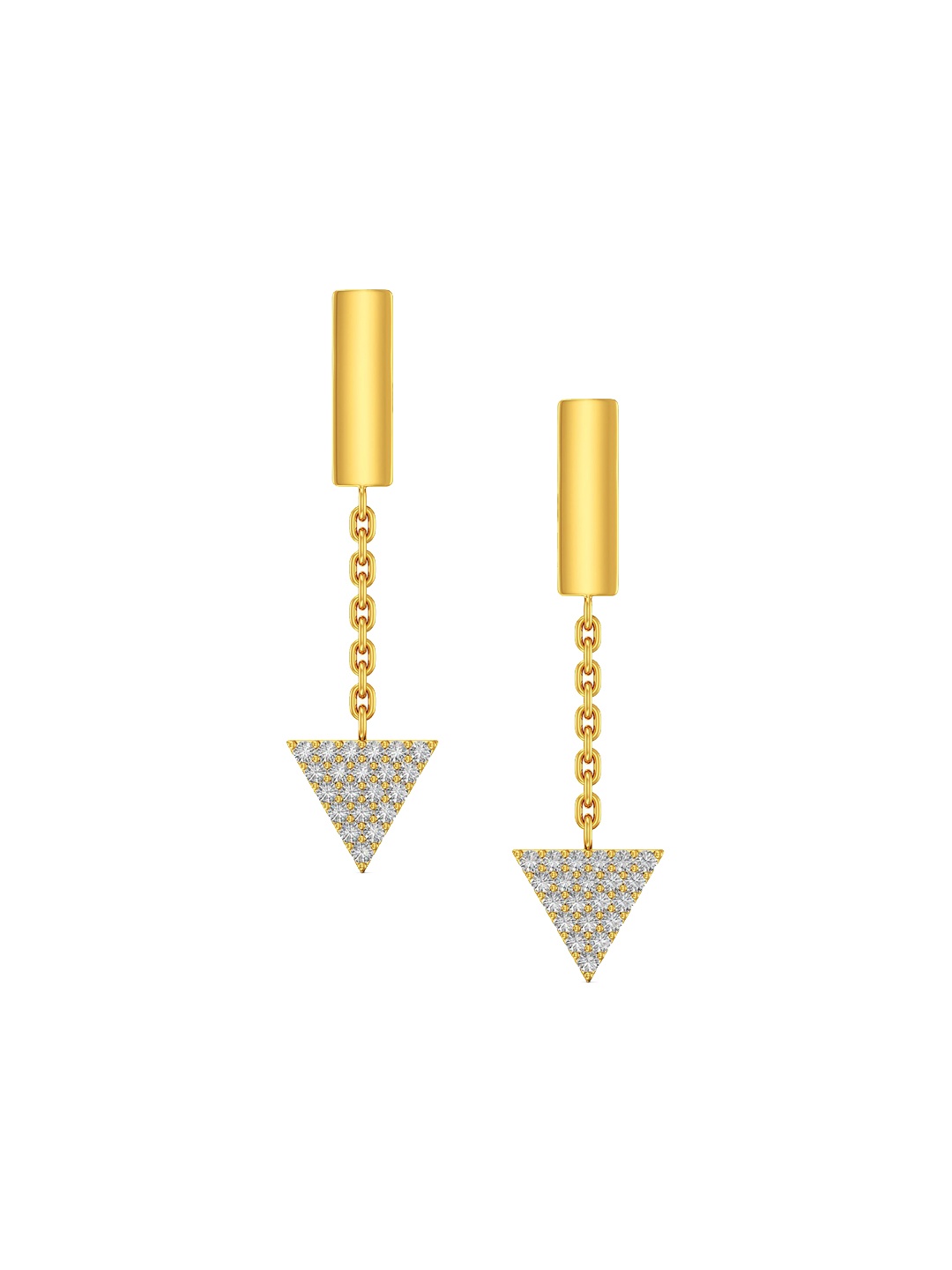 

Joyalukkas Women 22KT Gold Gem Stone Studded Earrings-1.98 gm