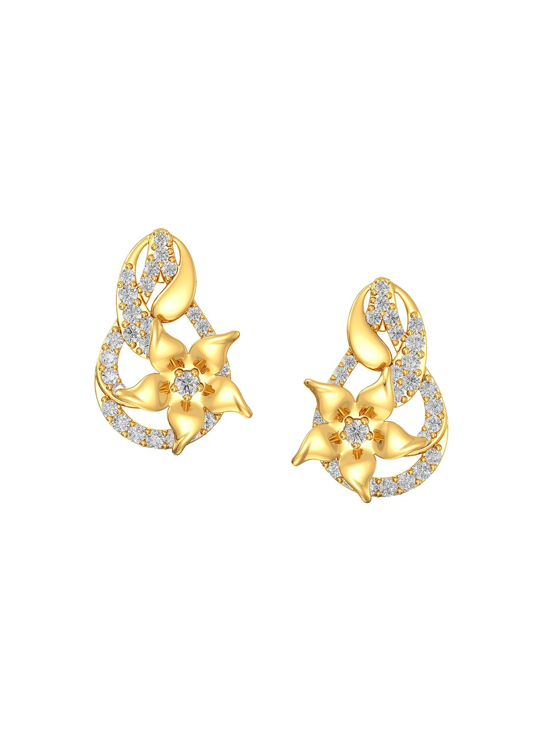 

Joyalukkas Girls 22KT Gold Gem Stone Studded Earrings- 3.41 gm