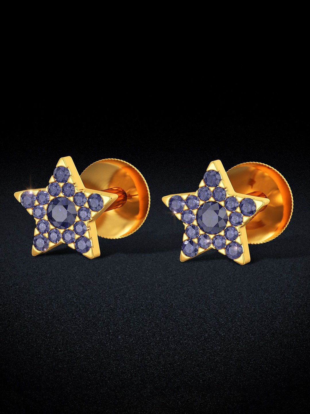 

Joyalukkas 22KT Gold Gemstones Studded Earrings-1.12gm