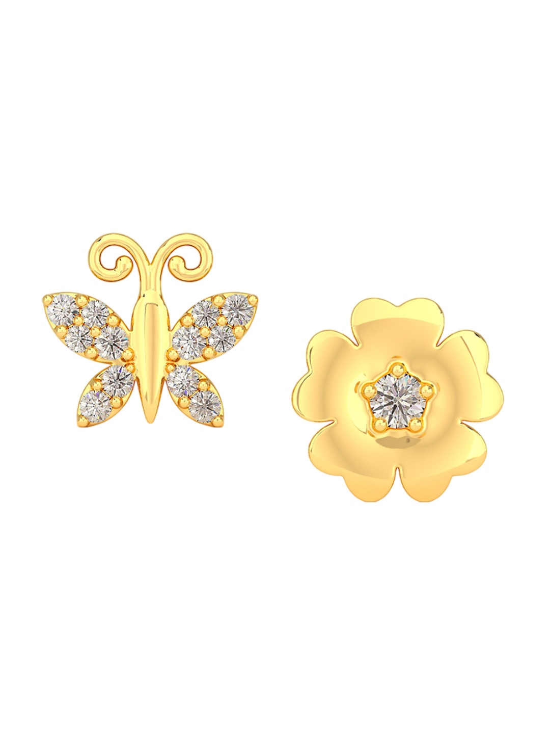 

Joyalukkas 22 KT BIS Hallmark Gold Butterfly-Flower Stud Earrings 2.25 gm