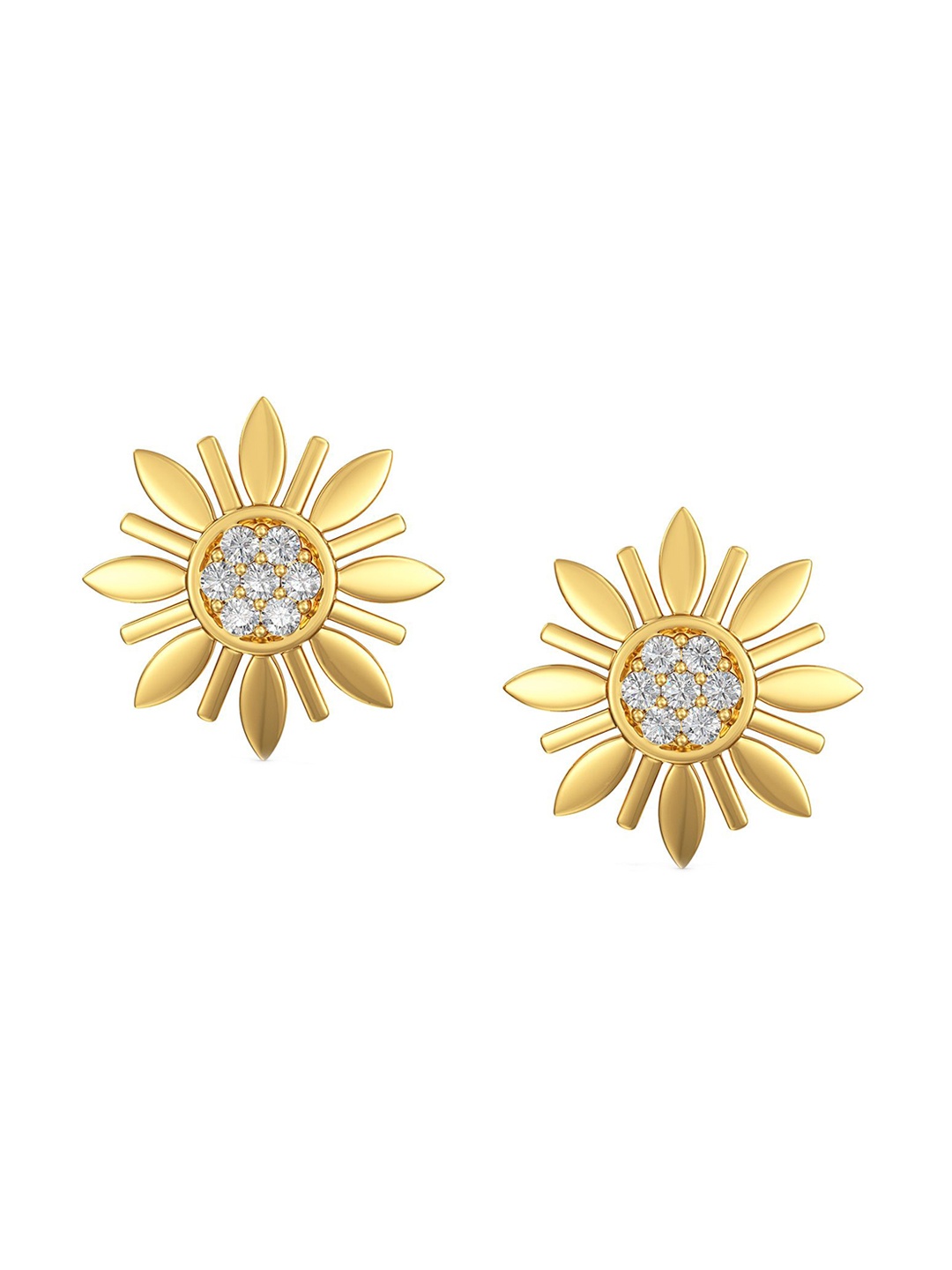 

Joyalukkas Girls 22KT Gold Gem Stone Studded Earrings-2.89gm