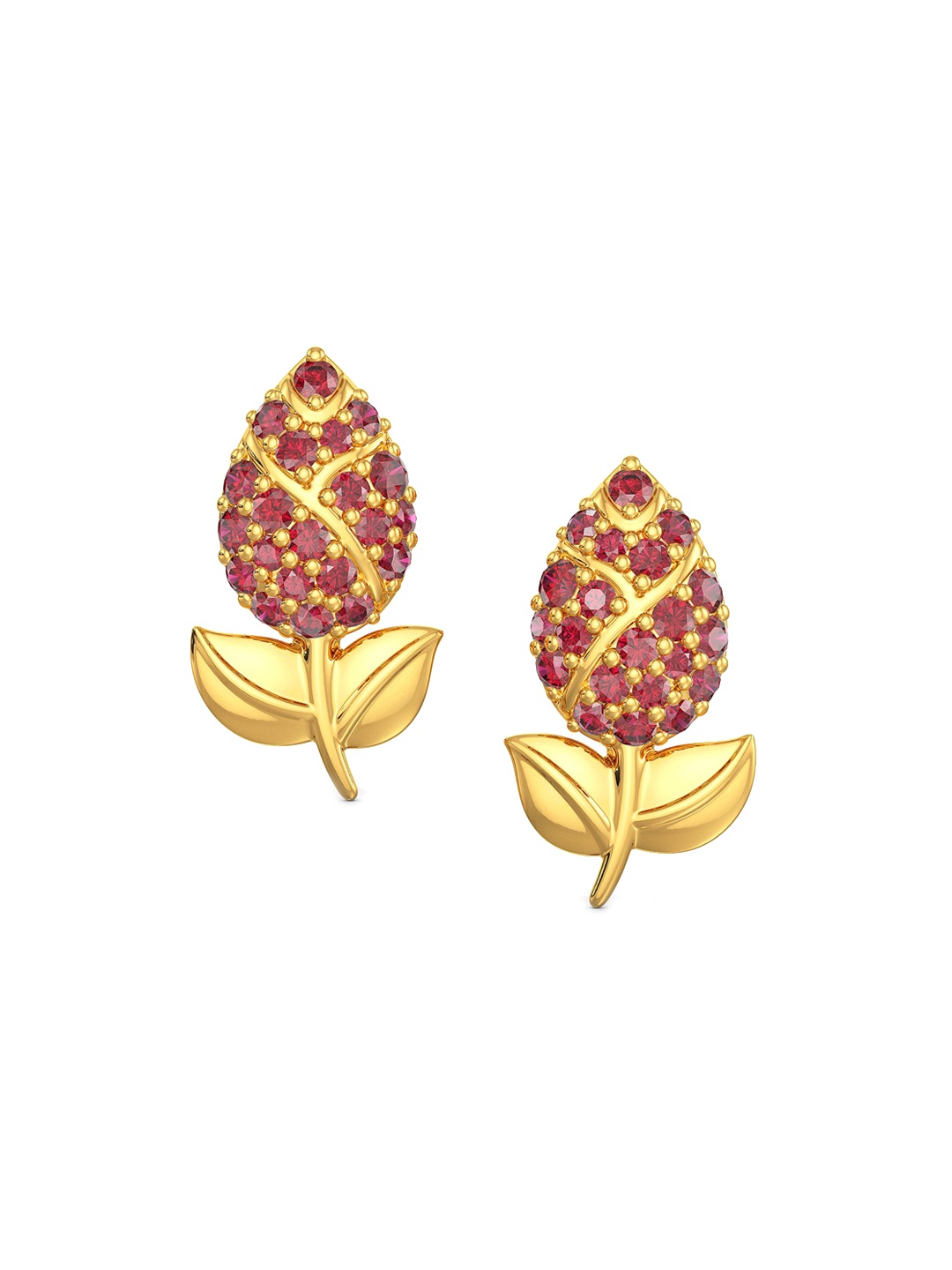 

Joyalukkas Girls 22KT Gold Gemstone Studded Earrings-2.2 gm