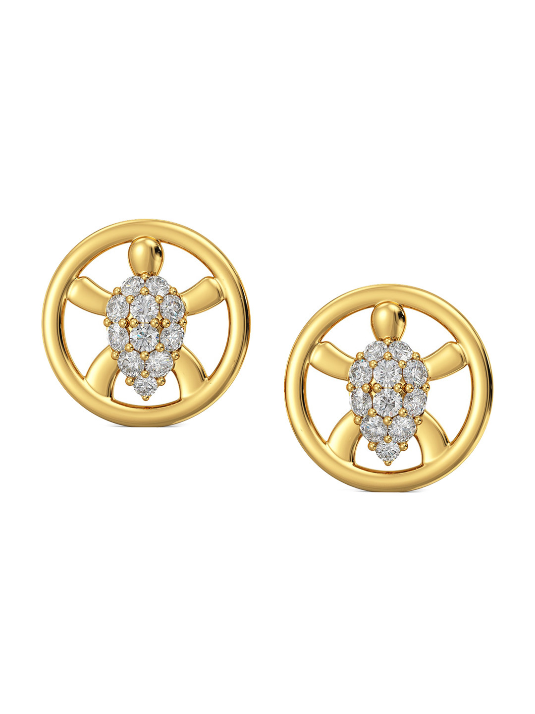 

Joyalukkas Girls BIS Hallmark 22KT Gold Stud Earrings-1.88 gm