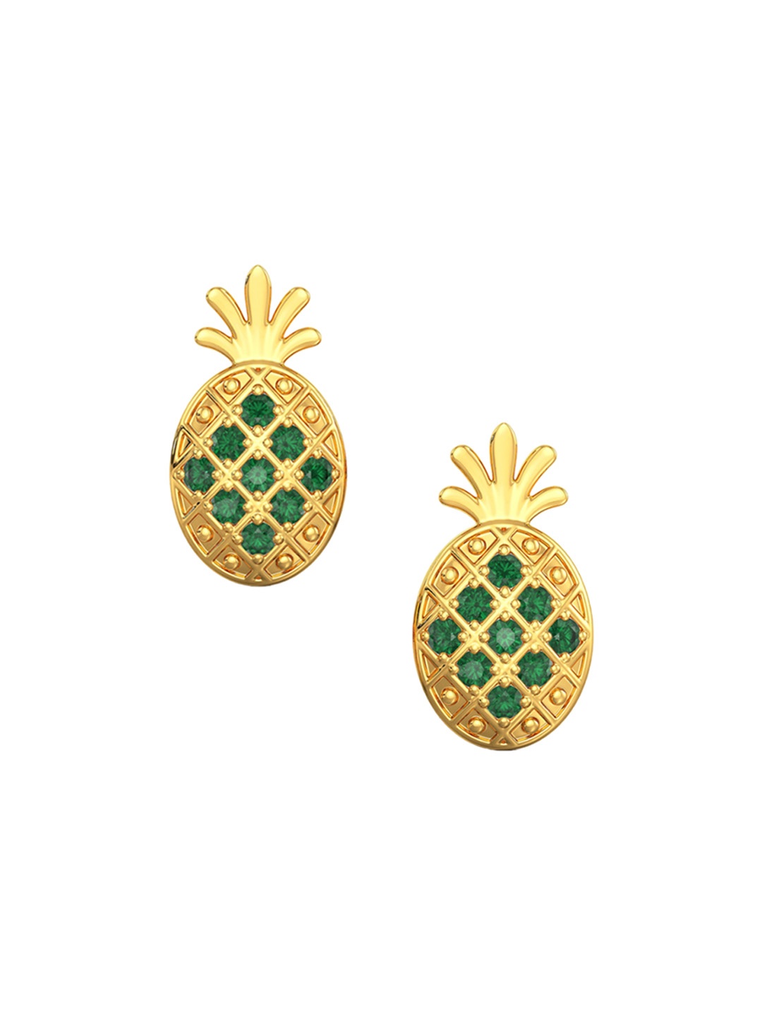 

Joyalukkas 22KT BIS Hallmark Gold Stone Studded Earrings 2.01 gm