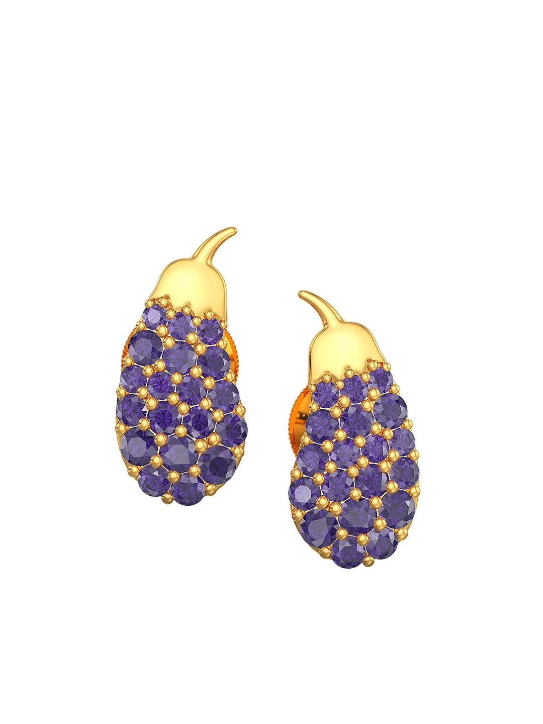 

Joyalukkas Women 22KT Gold Gem Stone Studded Earrings - 1.91 gm