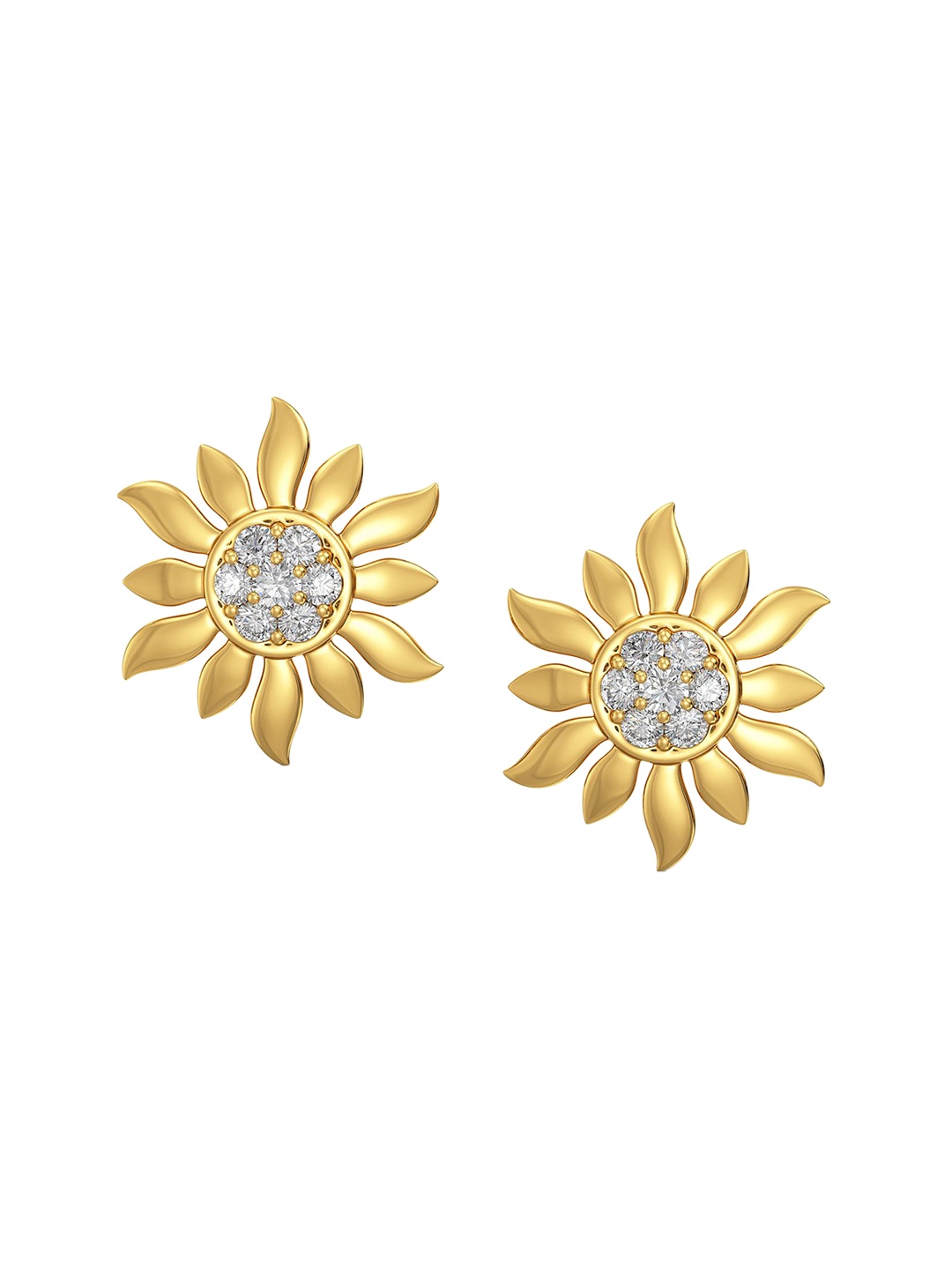 

Joyalukkas Girls 22KT Gold Gem Stone Studded Earrings- 3.05gm