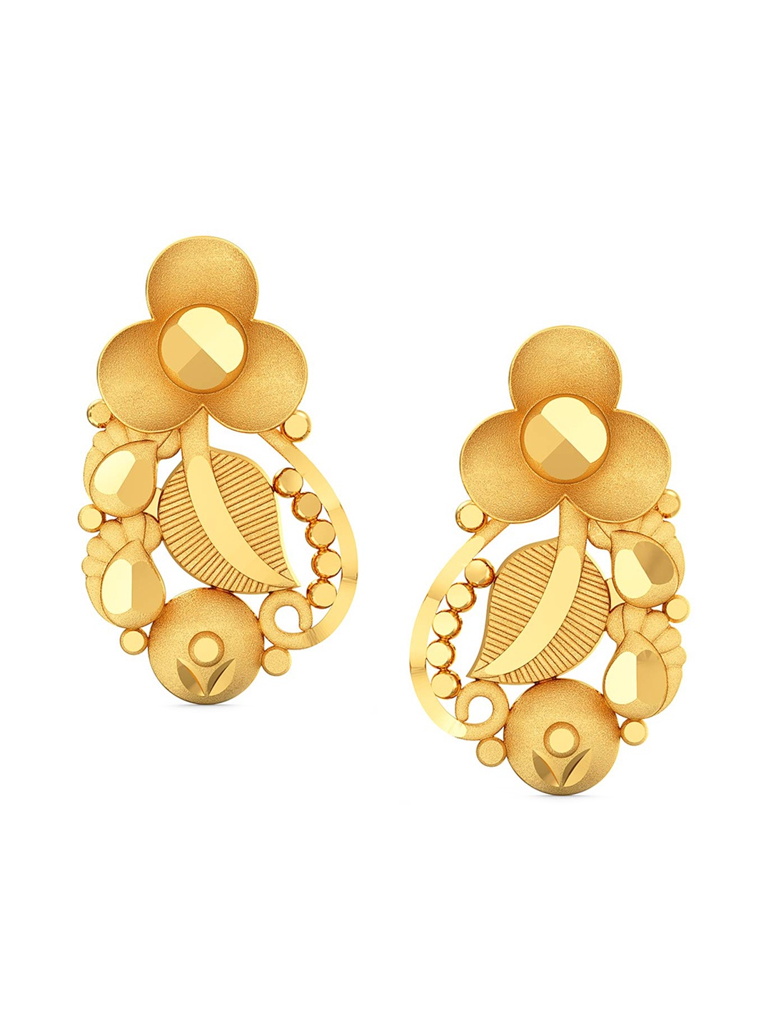 

Joyalukkas Girls 22KT Gold Stud Earrings-3.16gm