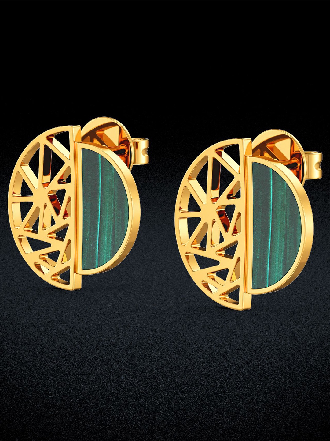 

Joyalukkas 18KT Gold Gemstones Studded Earrings-4.56 gm