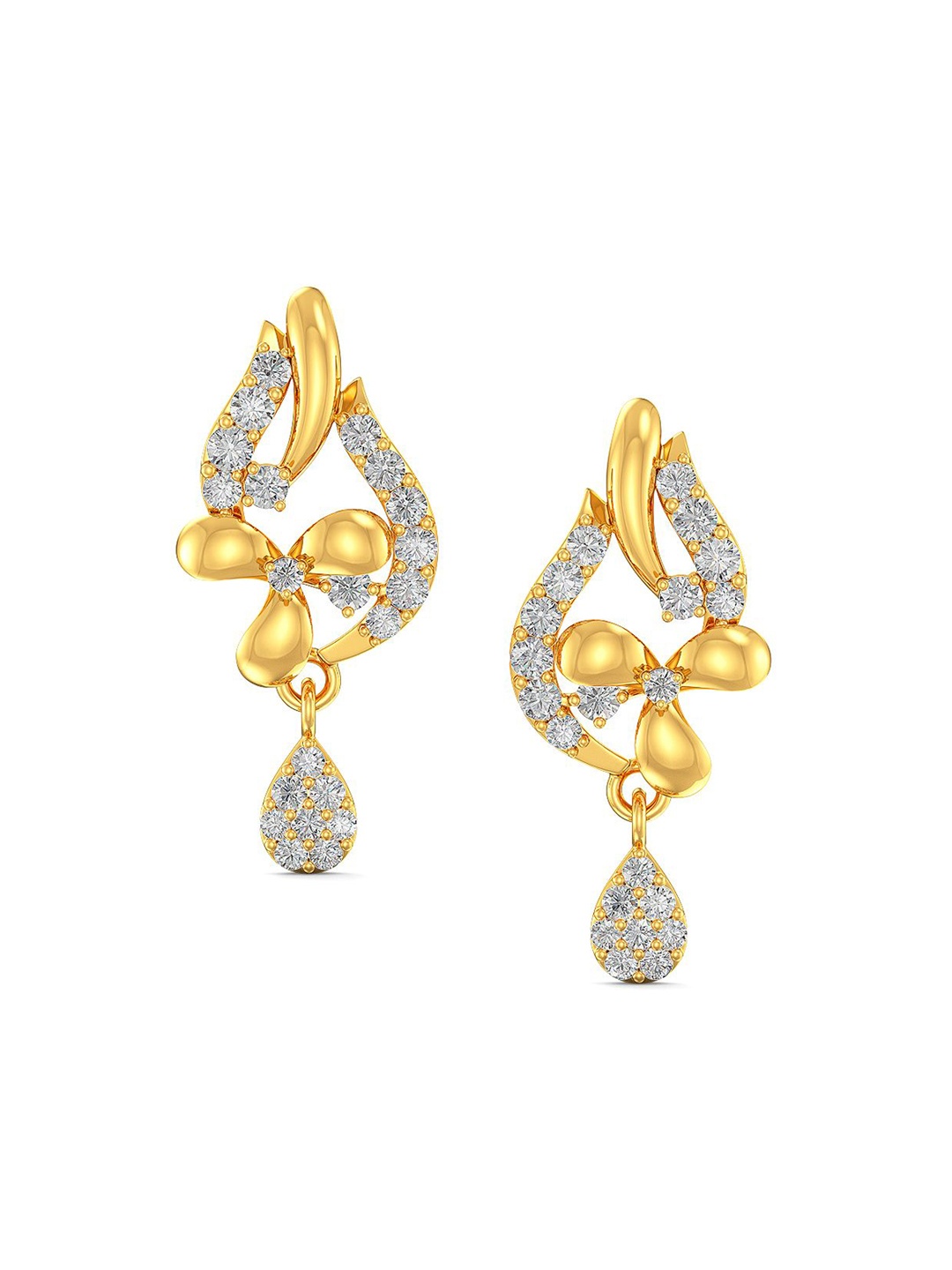 

Joyalukkas Girls 22KT Gold Gemstones Studded Earrings-4.26 gm