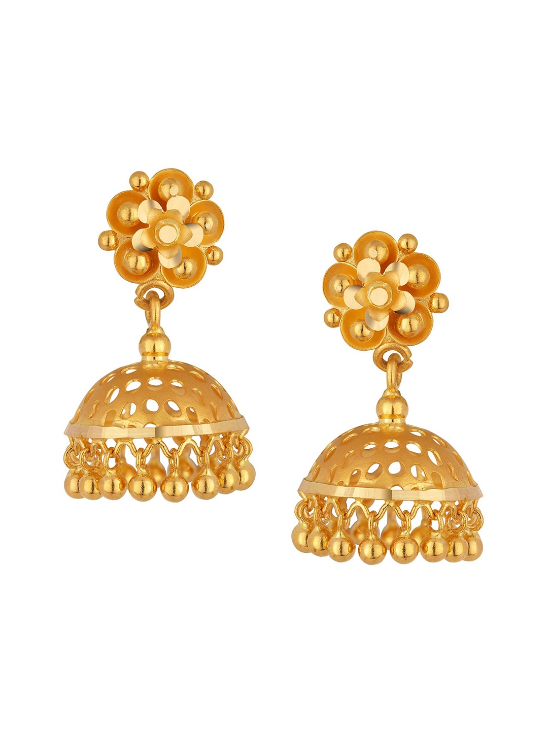

Joyalukkas 22KT Gold Floral Shaped Stud Earrings Gold 3.88 gm