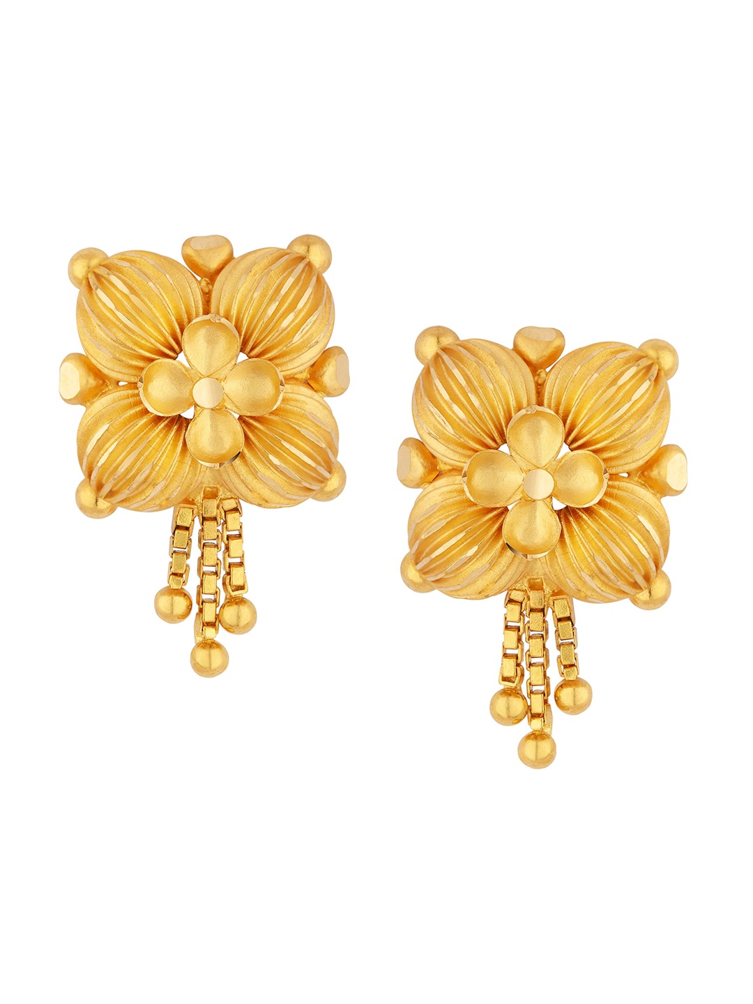 

Joyalukkas 22KT Gold Floral Cluster Earrings 3.23 gm