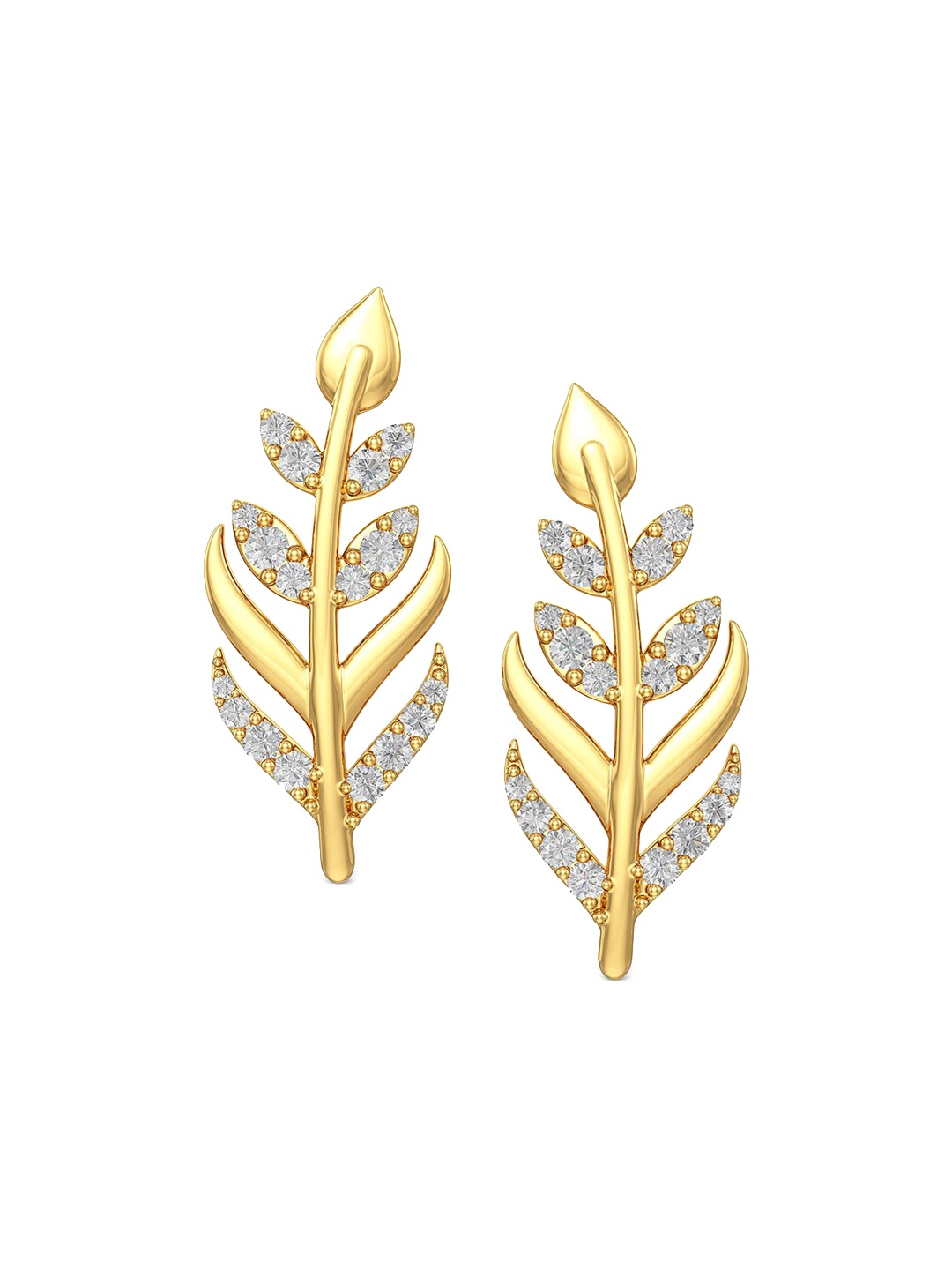 

Joyalukkas 22KT Gold & Stone Studded Earrings 2.64 gm