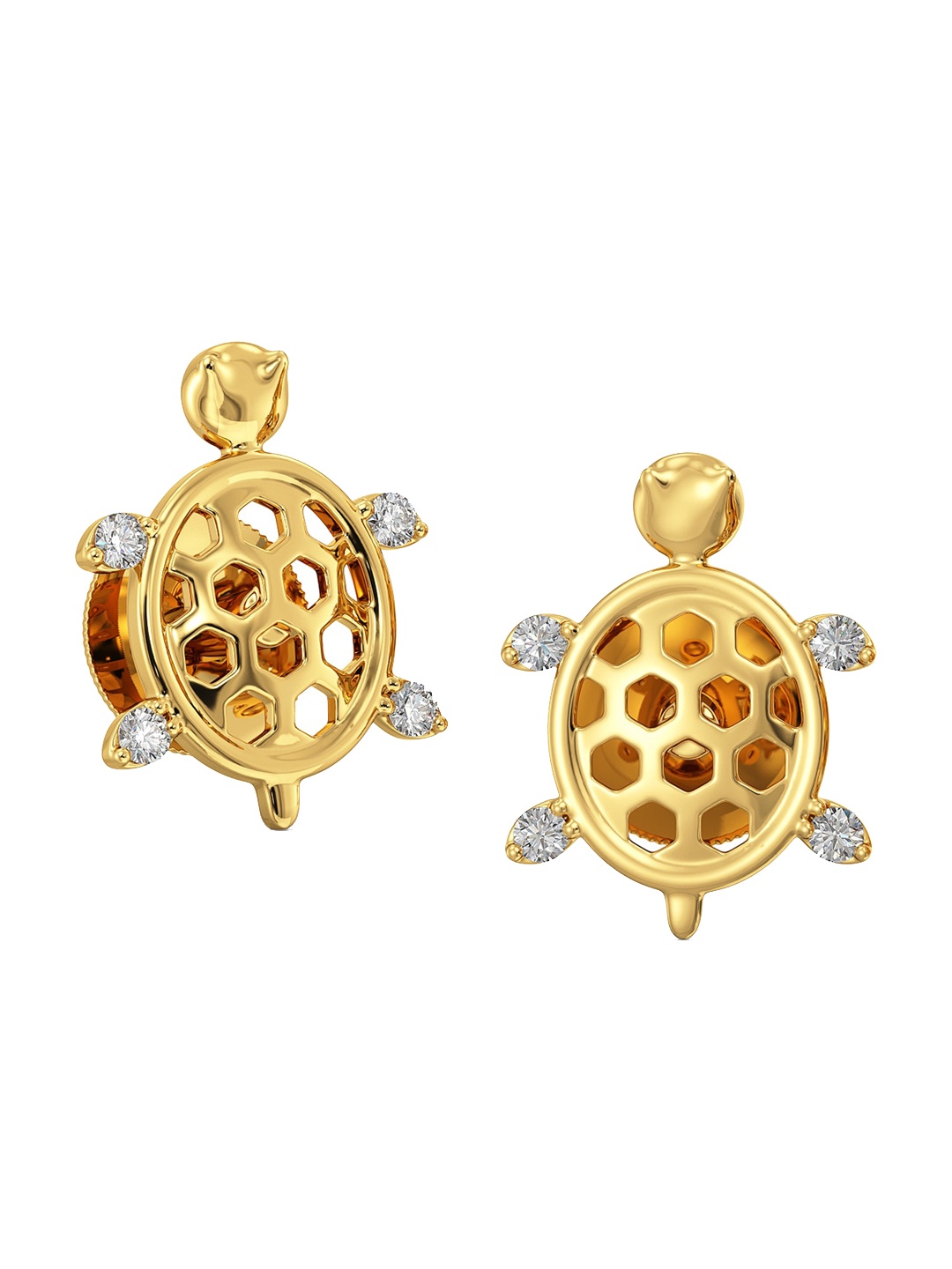

Joyalukkas Girls 22KT Gold Gem Stone Studded Earrings-1.35gm