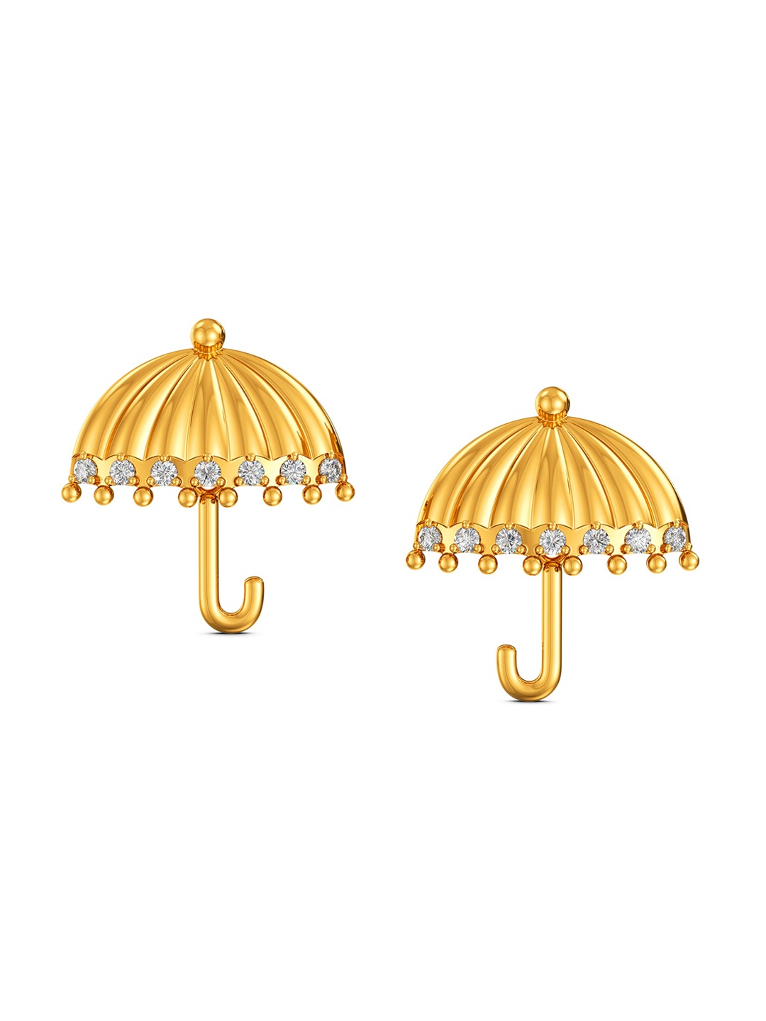 

Joyalukkas 22KT Gold Gem Stone Studded Shaped Earrings-4.5gm