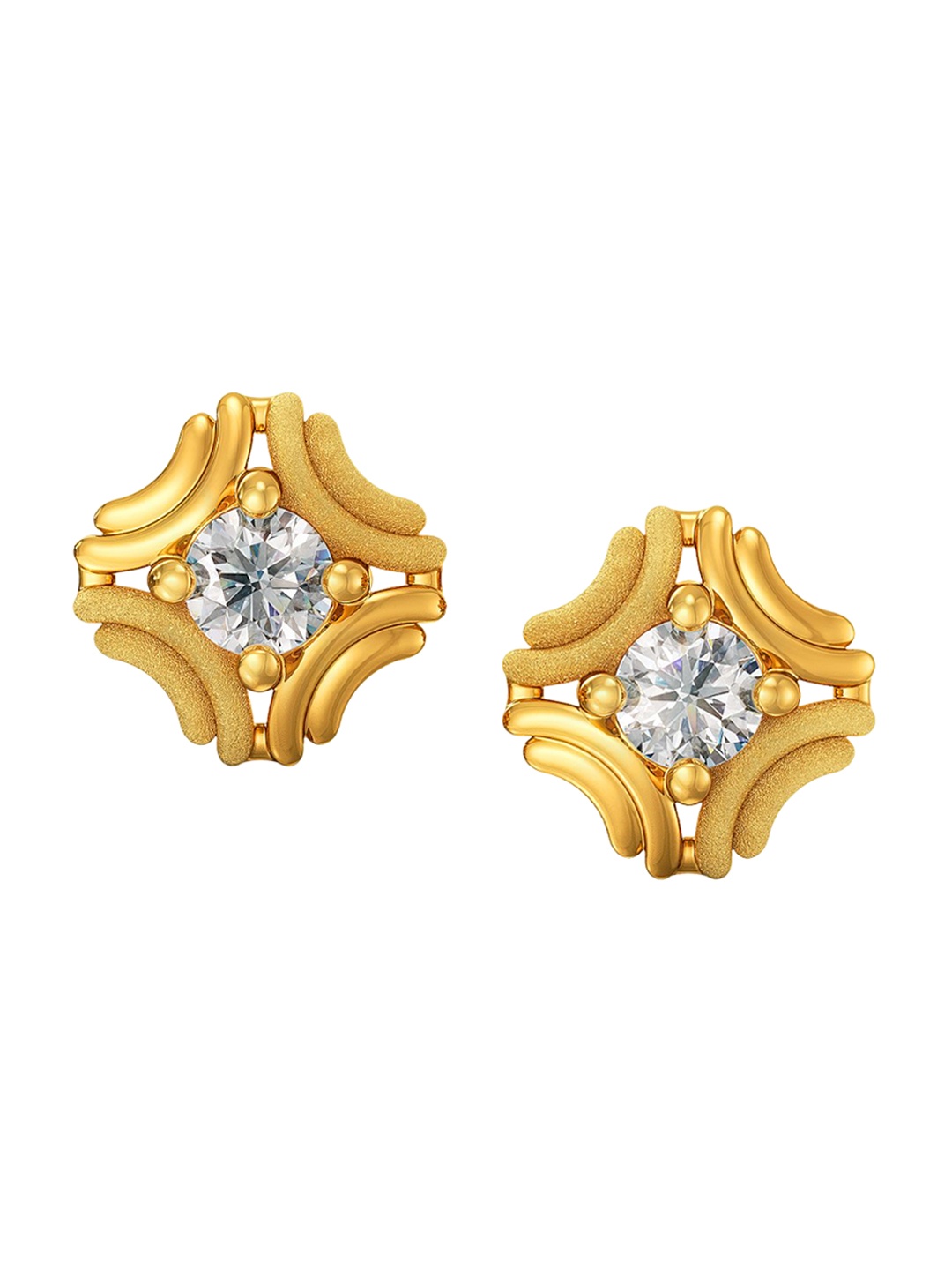 

Joyalukkas Girls 22KT Gold Gemstone Studded Earrings- 1.09 gm