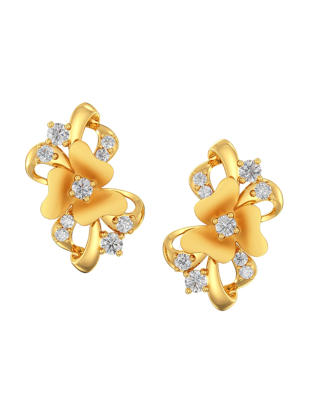 

Joyalukkas Girls 22KT Gold Gem Stone Stud Earrings-2.87gm