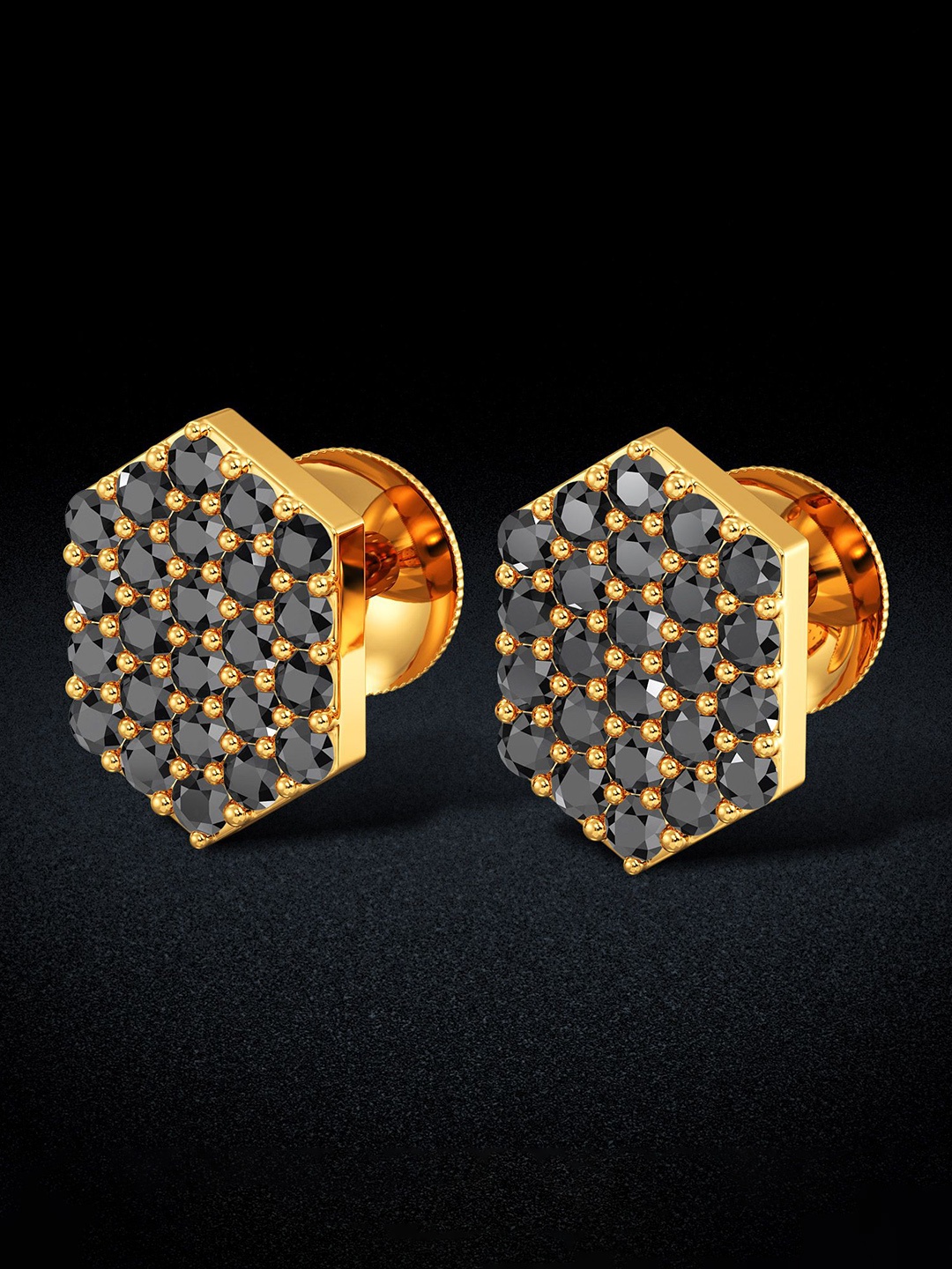 

Joyalukkas Women 22KT Gold Gem Stone Studded Earrings 1.82gm