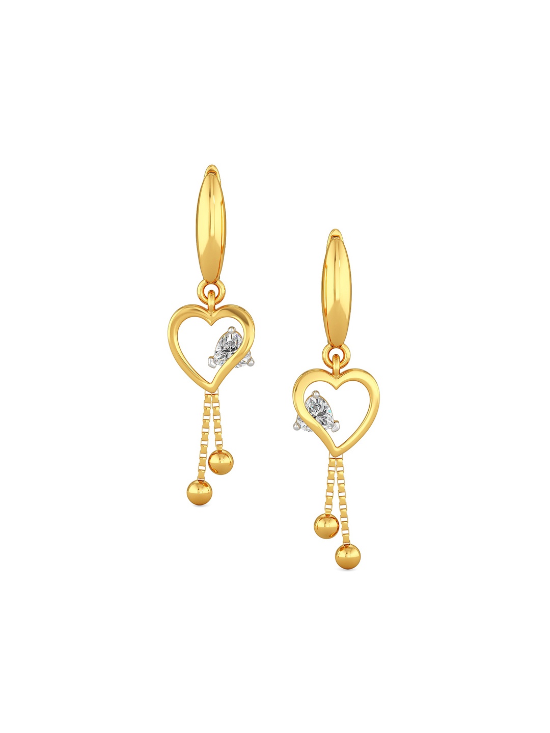 

Joyalukkas Girls 22KT Gold Gem Stone Cluster Earring-3.703gm