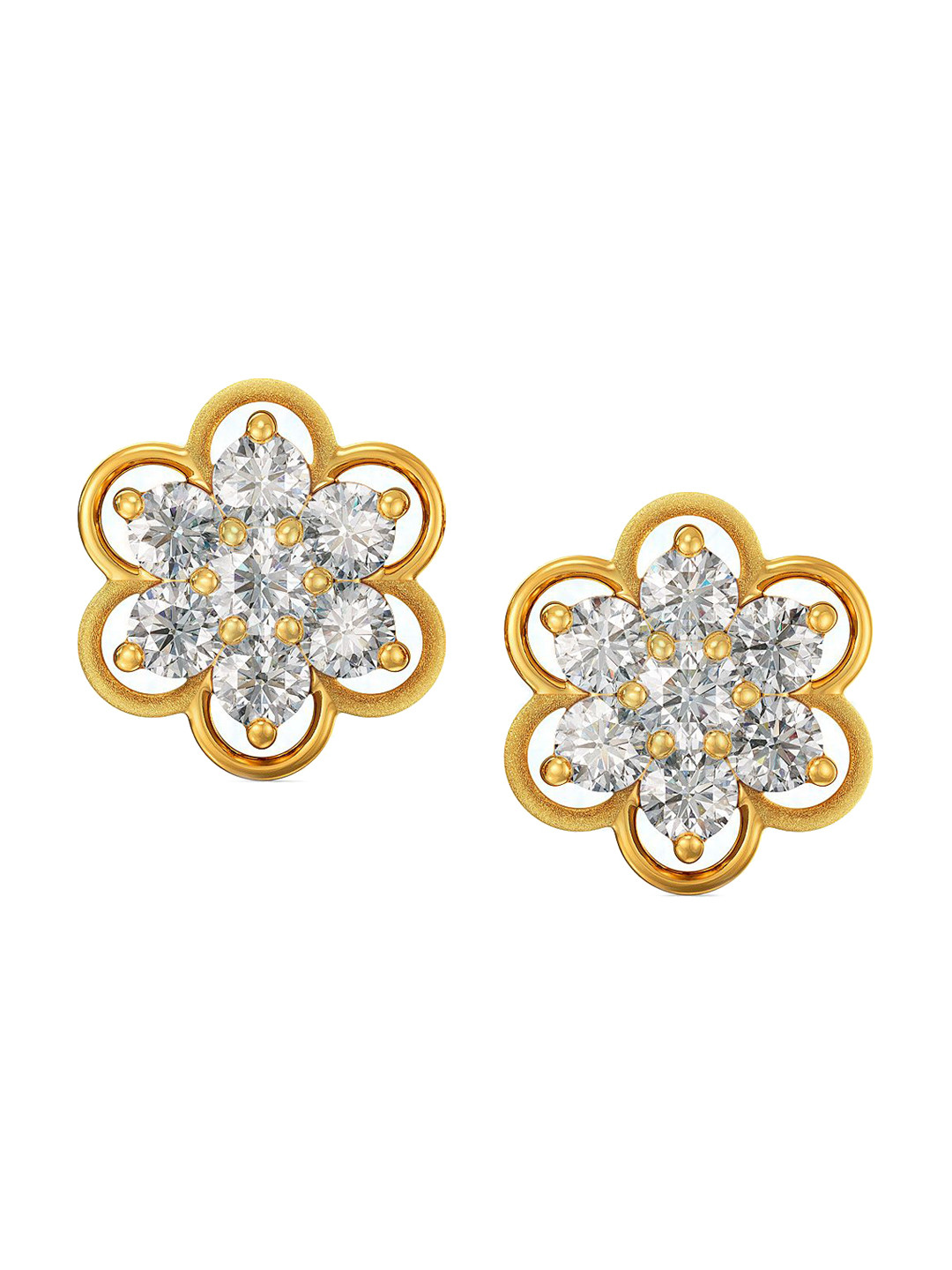 

Joyalukkas 22KT Gold Gem Stones Studded Earrings 1.33 gm