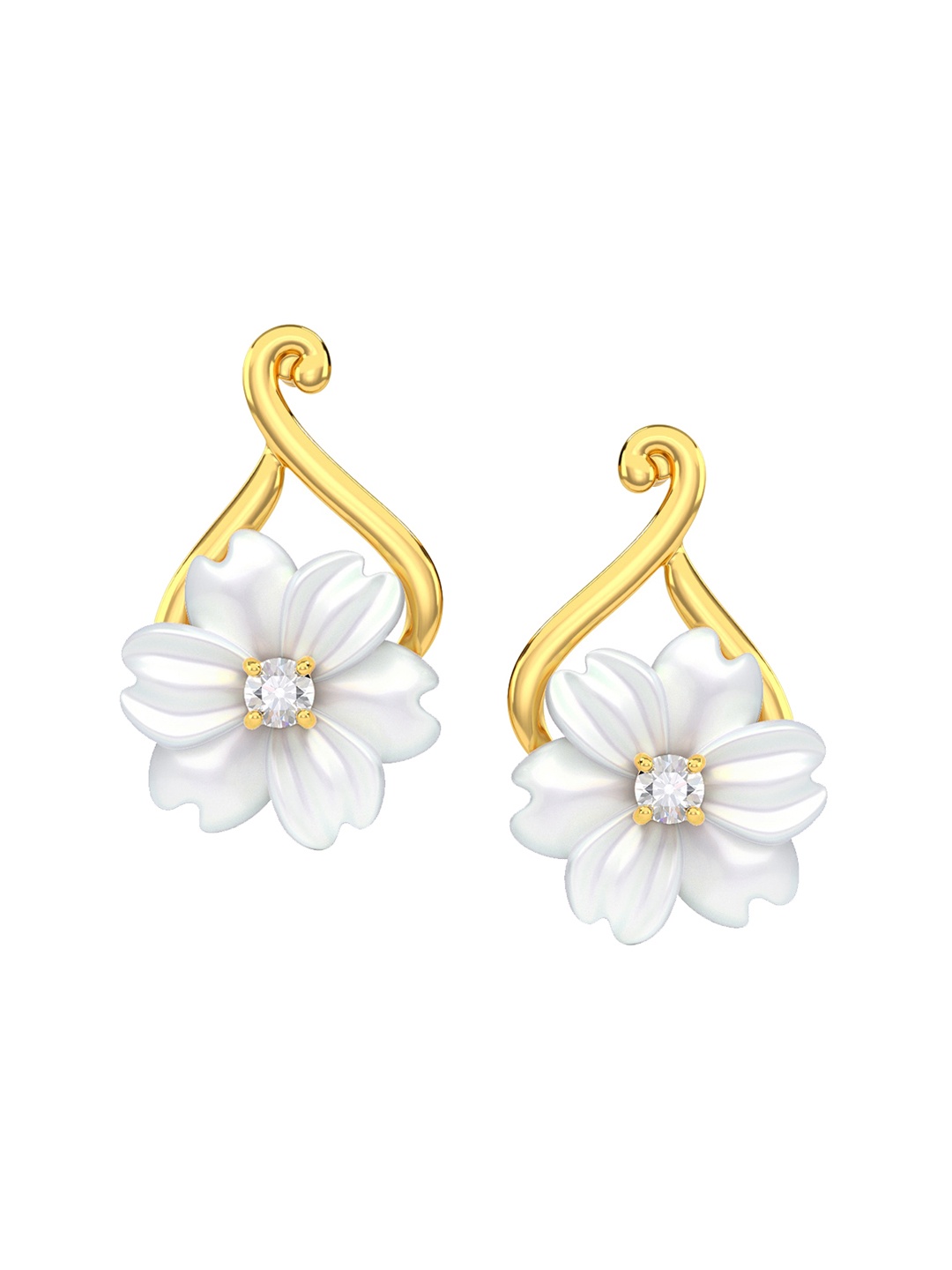 

Joyalukkas Girls 22KT Gold Gemstones Studded Earrings-2.32gm