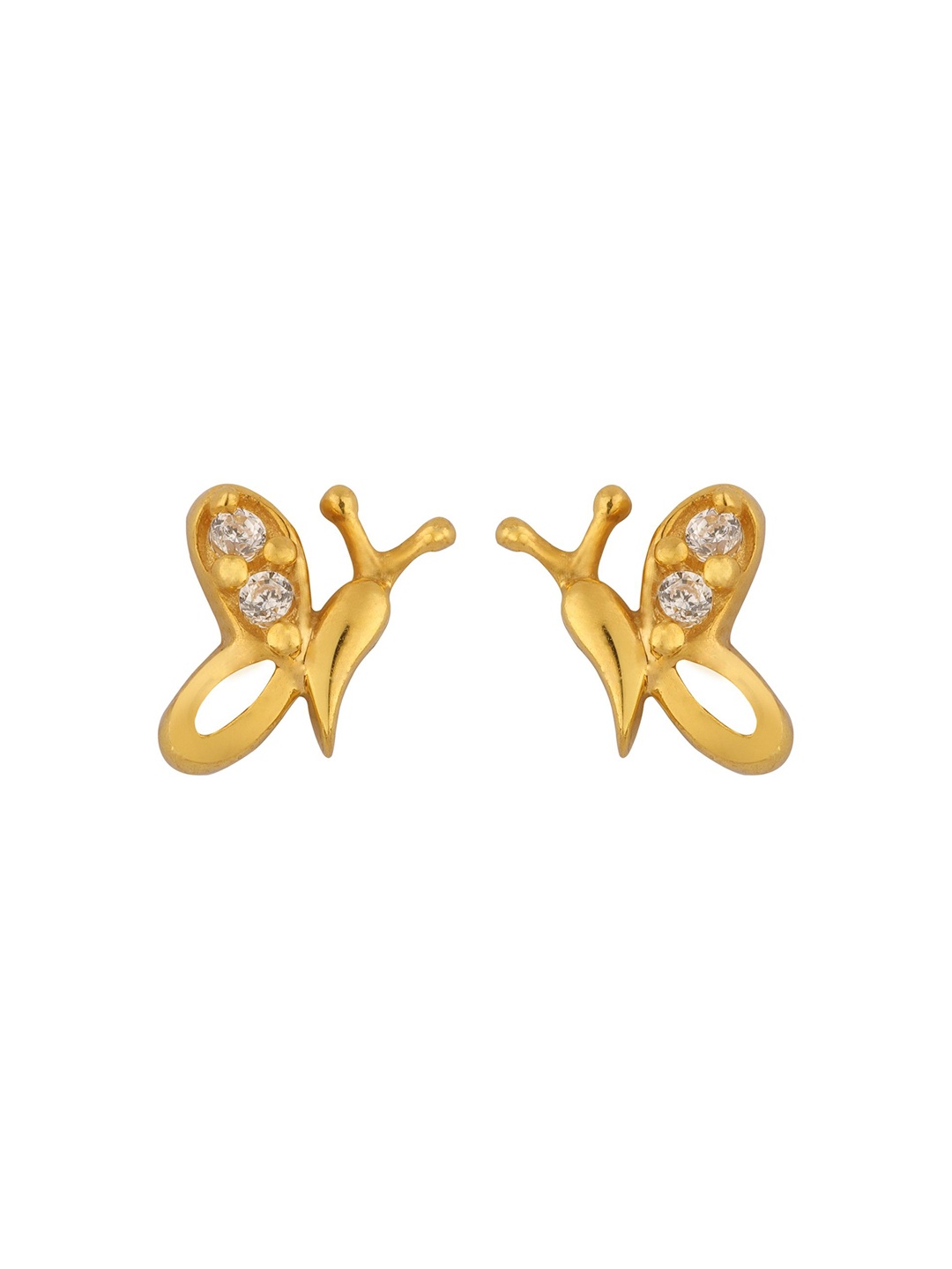 

Joyalukkas Women 22KT Gold Gem Stone Studded Earrings 0.97 gm
