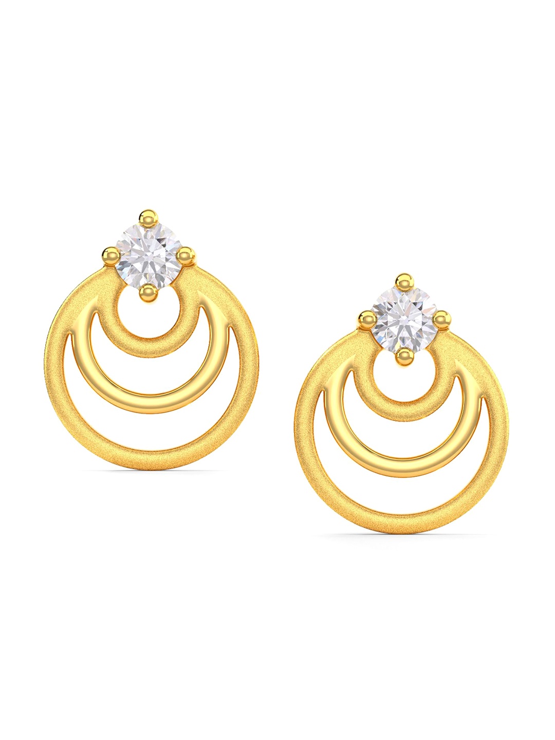 

Joyalukkas Girls 22KT Gold Gemstones Studded Earrings-0.85gm