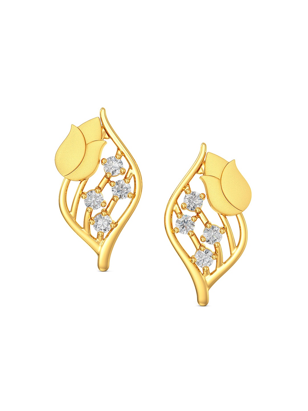 

Joyalukkas Girls 22KT Gold Gem Stone Studded Earrings 2.65 gm